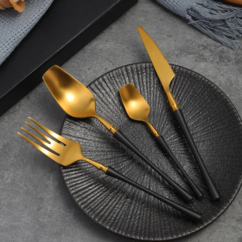 4pcs Gold Dinnerware Set Stainless Steel Tableware Set Silverware Knife Fork Spoon Flatware Set Dishwasher Safe Tableware
4pcs Gold Dinnerware Set Stainless Steel Tableware Set Silverware Knife Fork Spoon Flatware Set Dishwasher Safe Tableware