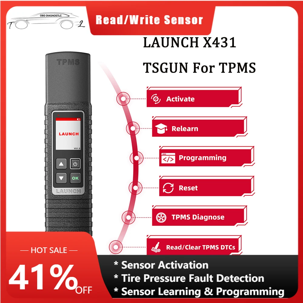LAUNCH X431 TSGUN TPMS Auto Tire Pressure Diagnostic Tool 315MHz/433MHz Sensor Programming Learning for X431 V/PRO3
LAUNCH X431 TSGUN TPMS Auto Tire Pressure Diagnostic Tool 315MHz/433MHz Sensor Programming Learning for X431 V/PRO3