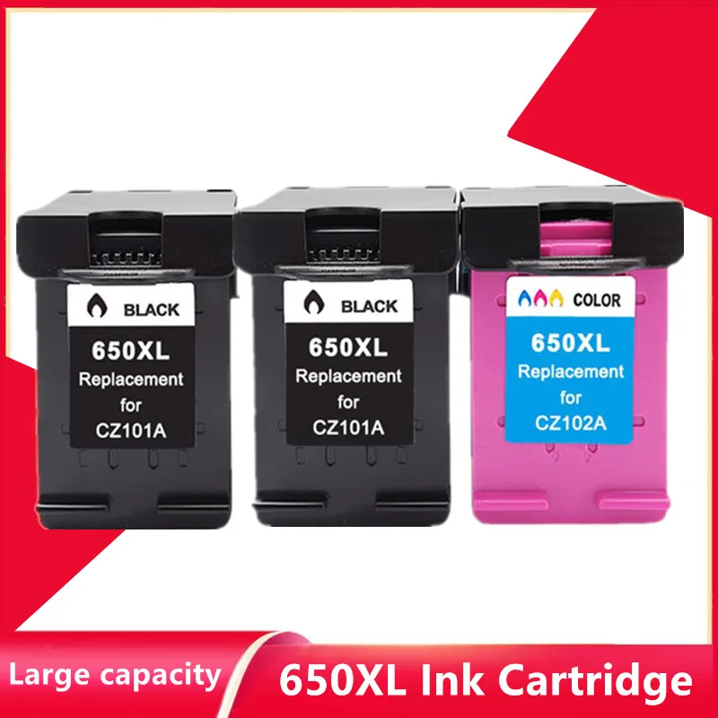 Compatible Ink Cartridge 650XL Replacement for HP 650 XL for HP650 Deskjet 1015 1515 2515 2545 2645 3515 3545 4515 4645 printer
Compatible Ink Cartridge 650XL Replacement for HP 650 XL for HP650 Deskjet 1015 1515 2515 2545 2645 3515 3545 4515 4645 printer