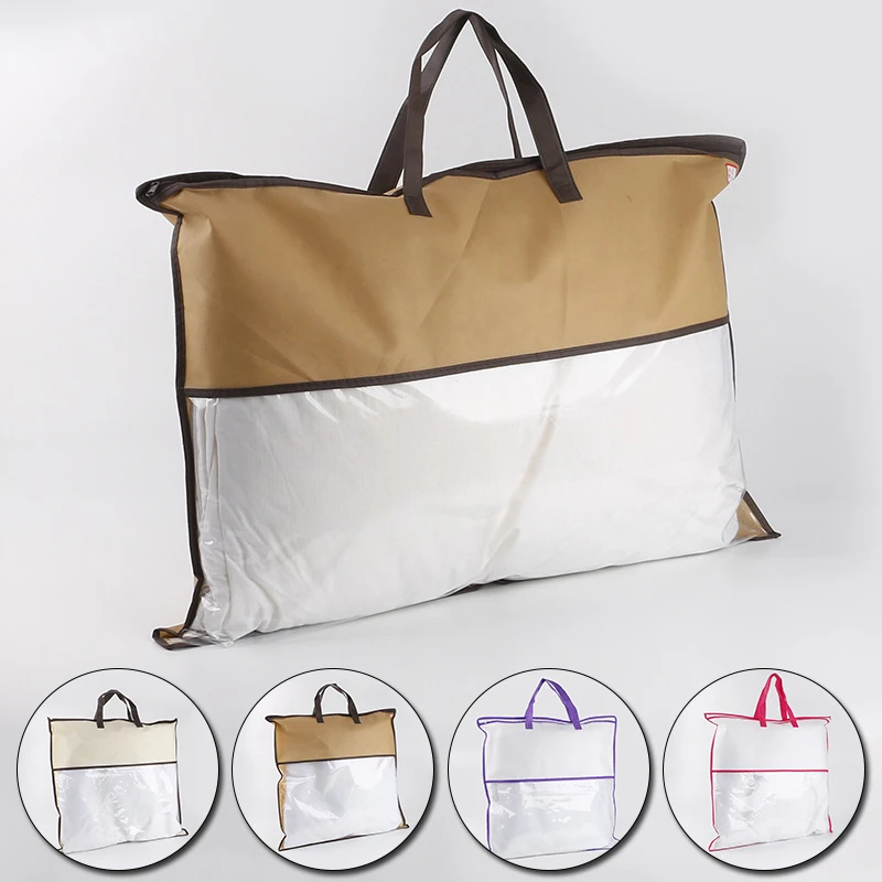 Large Portable Clothes Storage Bag with Handle Non-Woven Blanket Quilt Organizer Anti-dust Pack Clear Window Tote Handbag Items
Large Portable Clothes Storage Bag with Handle Non-Woven Blanket Quilt Organizer Anti-dust Pack Clear Window Tote Handbag Items