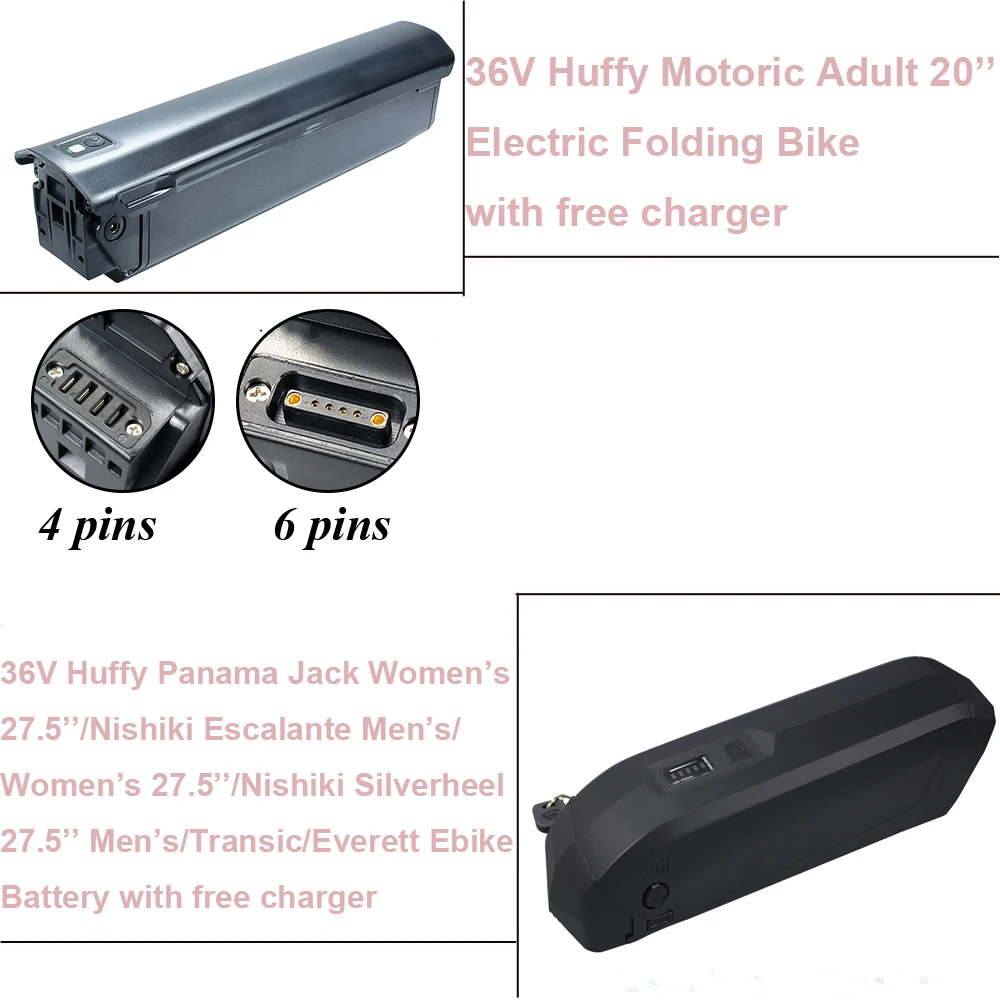 20'' Electric Folding Bike Battery 36V 10Ah for Huffy Motoric Transic Everett Panama Jack Nishiki Escalante Men's Women's 27.5''
20'' Electric Folding Bike Battery 36V 10Ah for Huffy Motoric Transic Everett Panama Jack Nishiki Escalante Men's Women's 27.5''