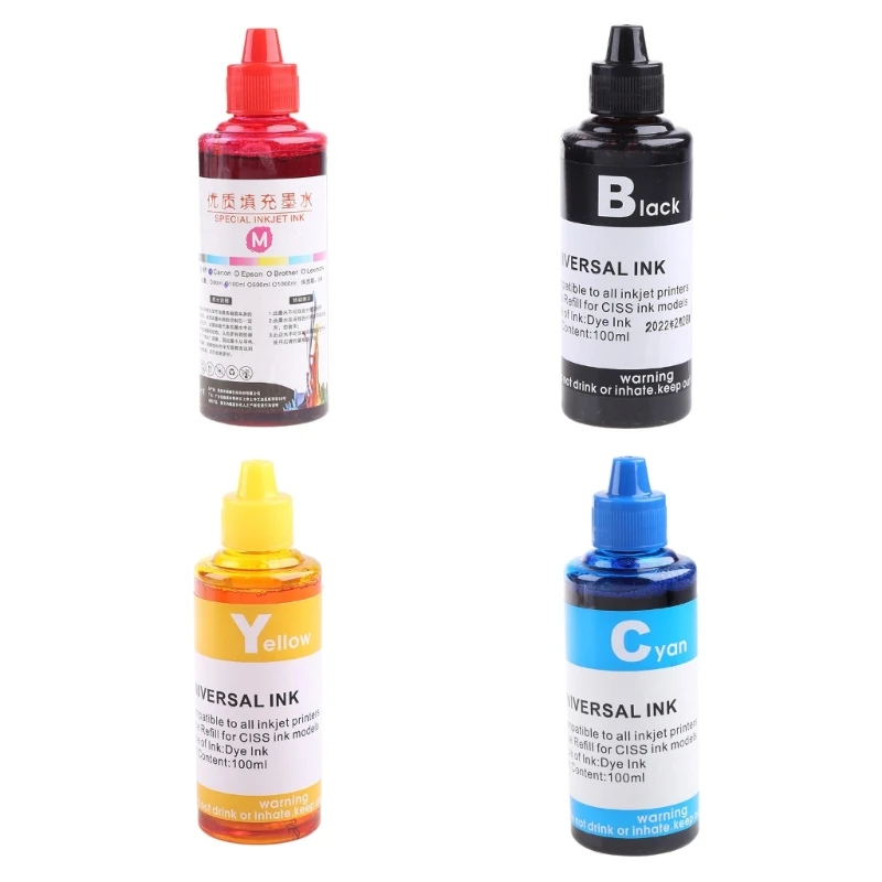 100ML Refill Universal Dye Printer Supplies for Desktop Printing Paper PG-245 CL-246 MG2420 MG2520 MG2920
100ML Refill Universal Dye Printer Supplies for Desktop Printing Paper PG-245 CL-246 MG2420 MG2520 MG2920