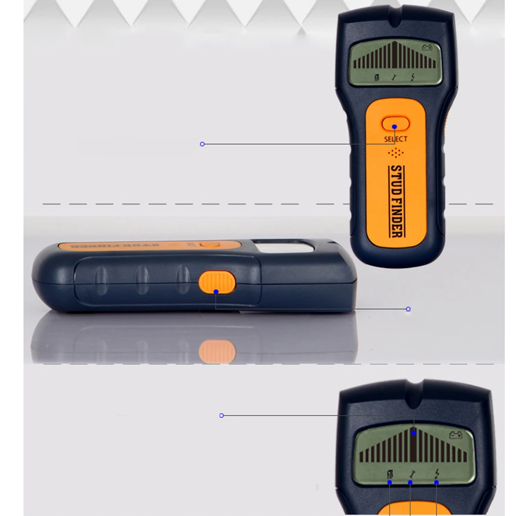 Multi Stud Scanner Electric AC Live Wire Cable Wood Metal Behind Wall Detector Finder
Multi Stud Scanner Electric AC Live Wire Cable Wood Metal Behind Wall Detector Finder