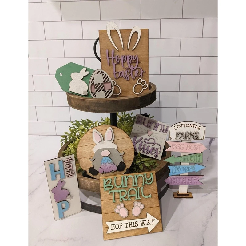 8 Pieces Tiered Tray Decor Mini Rustic Farm Decorations Wooden Signs for Rabbit Style Easter Ceremony Home Decor
8 Pieces Tiered Tray Decor Mini Rustic Farm Decorations Wooden Signs for Rabbit Style Easter Ceremony Home Decor