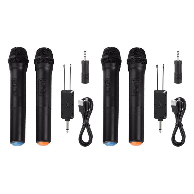 

2X Universal VHF Wireless Handheld Microphone With Receiver For Karaoke/Business Meeting Portable Microphones