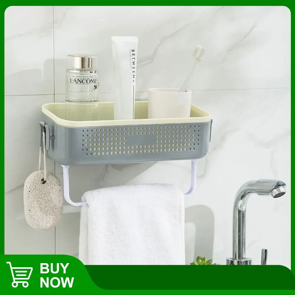 Однотонные полки для ванной комнаты, многофункциональная, Сильная Липкость, кухонная стойка для хранения, настенная, не оставляющая следов, быстрая наклейка, дренаж 
Однотонные полки для ванной комнаты, многофункциональная, Сильная Липкость, кухонная стойка для хранения, настенная, не оставляющая следов, быстрая наклейка, дренаж