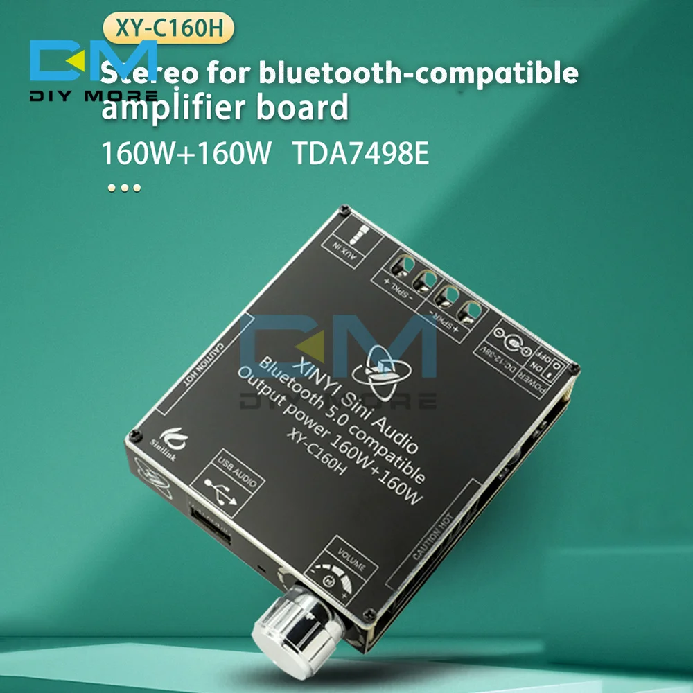 Плата усилителя мощности C160H, Bluetooth, 2,0, двухканальная стереосистема, TDA7498E, оригинальный модуль усилителя 160WX2
Плата усилителя мощности C160H, Bluetooth, 2,0, двухканальная стереосистема, TDA7498E, оригинальный модуль усилителя 160WX2