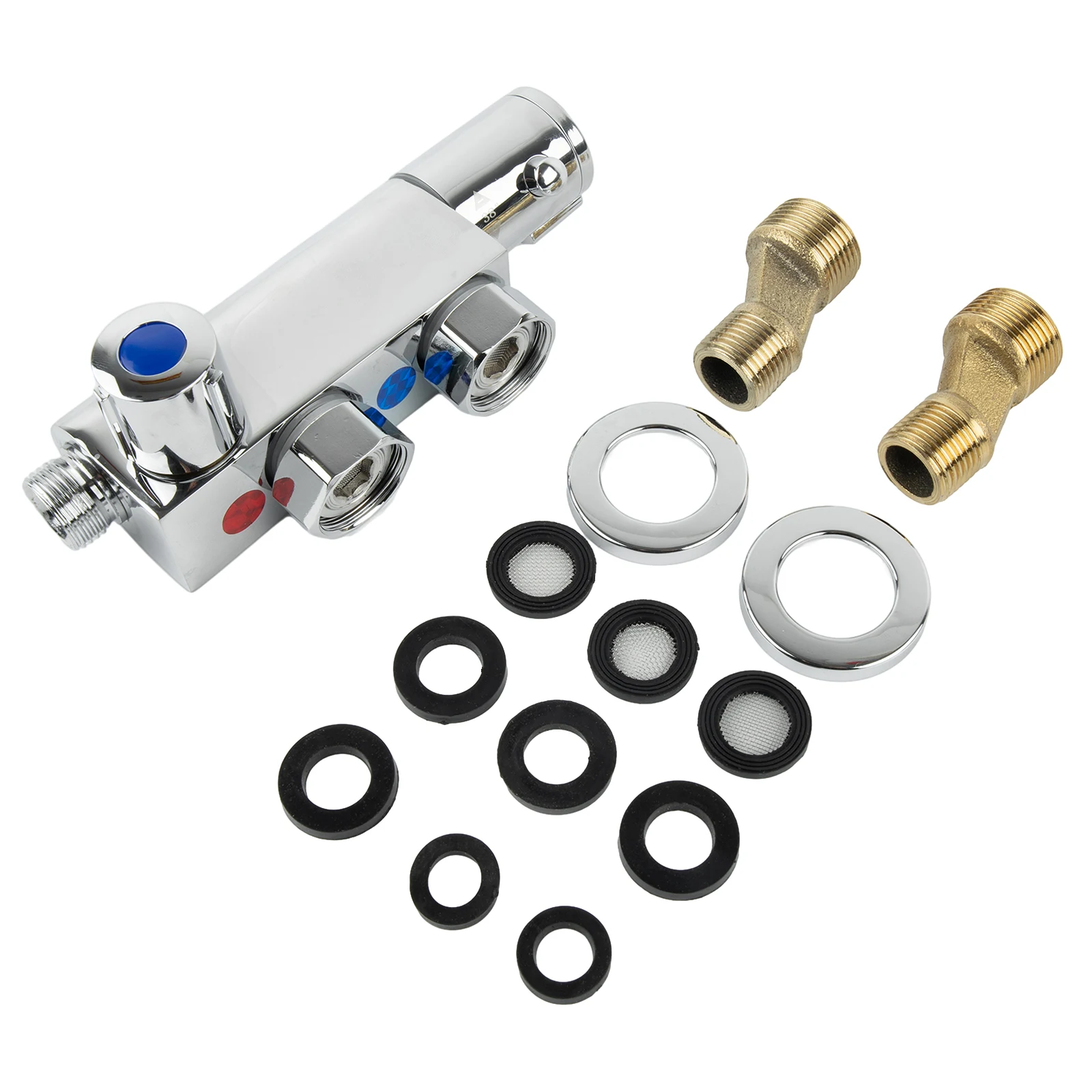 Bath Supplies Shower Mixer Valve 1/2\" Hot Cold Connectors Controlled Temperature For High Low Pressure System
Bath Supplies Shower Mixer Valve 1/2\" Hot Cold Connectors Controlled Temperature For High Low Pressure System