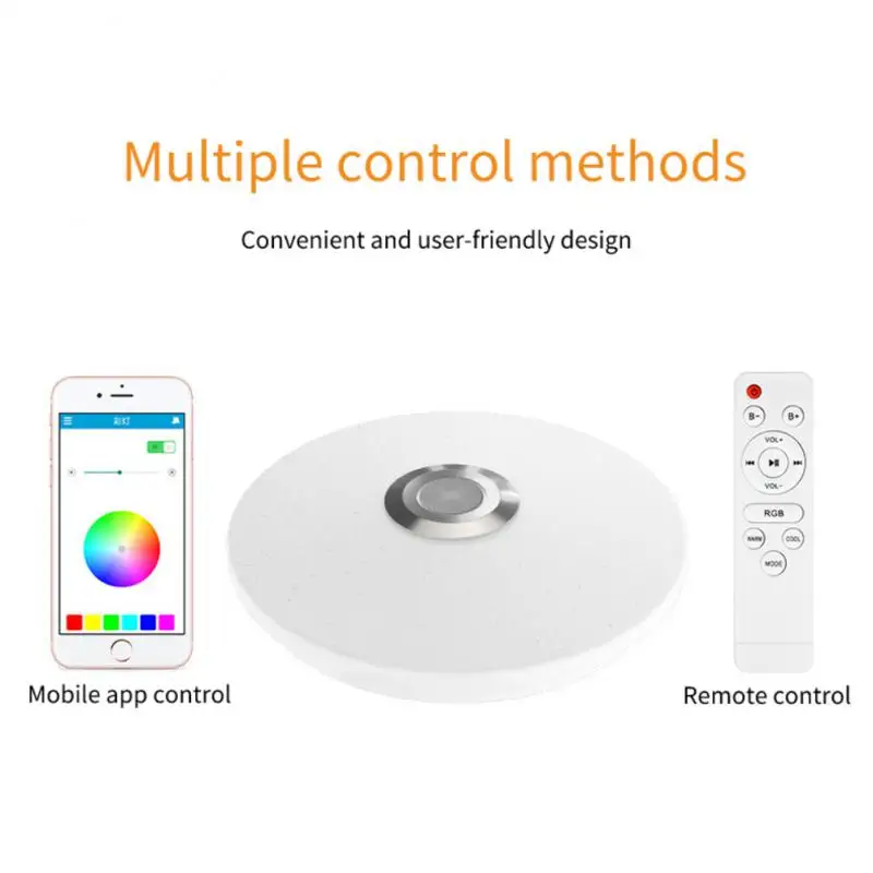 Modern RGB LED Ceiling Lights Home Lighting 26W APP Bluetooth-compatible Music Light Bedroom Smart Ceiling Lamps
Modern RGB LED Ceiling Lights Home Lighting 26W APP Bluetooth-compatible Music Light Bedroom Smart Ceiling Lamps