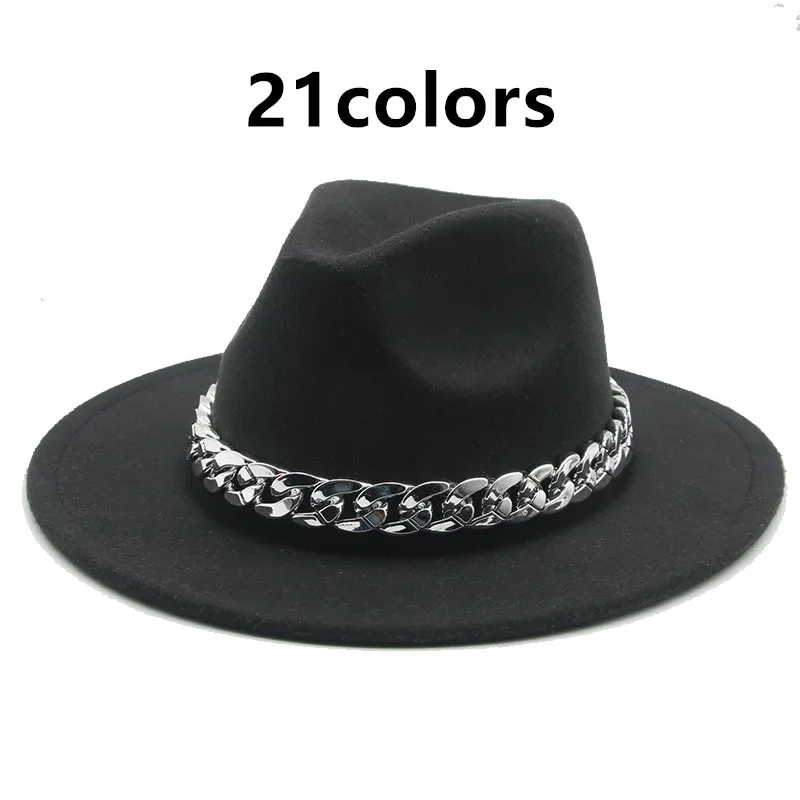 fedora hats men women thick chain band jazz caps solid luxury handmade fascinator black white felted men winter women hats new
fedora hats men women thick chain band jazz caps solid luxury handmade fascinator black white felted men winter women hats new