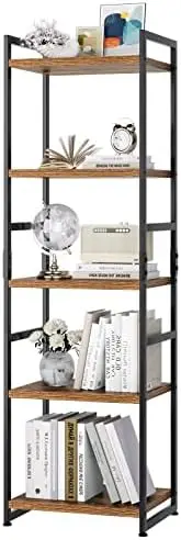 Tier Corner Shelf, Narrow Bookshelf Gold with Metal Frame, Modern Display Storage Organizer for Bedroom Living Room Home Office,
Tier Corner Shelf, Narrow Bookshelf Gold with Metal Frame, Modern Display Storage Organizer for Bedroom Living Room Home Office,