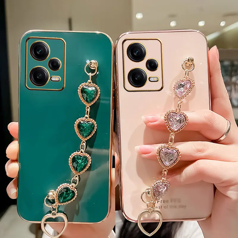 Cover For Xiaomi Redmi Note 12 Luxury Glitter Bracelet Case For Redmi Note 12 Love Camera protector Chain Case Redminote12
Cover For Xiaomi Redmi Note 12 Luxury Glitter Bracelet Case For Redmi Note 12 Love Camera protector Chain Case Redminote12