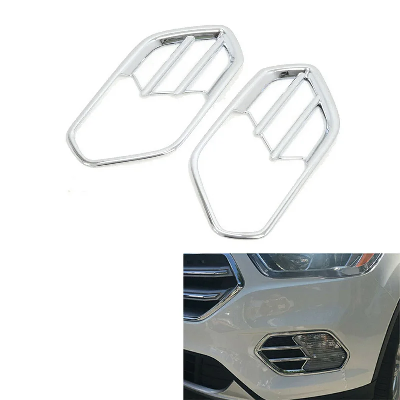 1 Pair ABS Chrome Car Front Fog Light Cover Chrome Lamp Cover Silver Lights for Ford Escape / Kuga 2017 2018
1 Pair ABS Chrome Car Front Fog Light Cover Chrome Lamp Cover Silver Lights for Ford Escape / Kuga 2017 2018