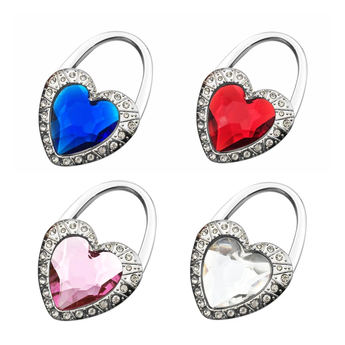 Portable Foldable Metal Heart Shaped Crystal Bag Hook Hanger Women Purse Handbag Bag Holder Table Edge Hanging Clip Mother Gift
Portable Foldable Metal Heart Shaped Crystal Bag Hook Hanger Women Purse Handbag Bag Holder Table Edge Hanging Clip Mother Gift
