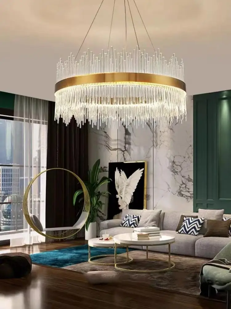 Роскошная хрустальная люстра для гостиной, спальни, ресторана, новинка 2022, Современные Простые лампы для гостиной, золотые металлические св...
Роскошная хрустальная люстра для гостиной, спальни, ресторана, новинка 2022, Современные Простые лампы для гостиной, золотые металлические св...