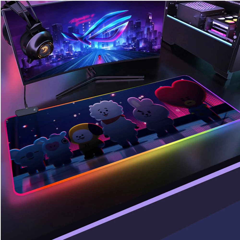 BT21RGB Extra Large Kawaii Gaming Mouse Pad Cute Kawaii XXL Desk Mat With Wrist Rest Water Proof Nonslip Laptop Desk Accessories
BT21RGB Extra Large Kawaii Gaming Mouse Pad Cute Kawaii XXL Desk Mat With Wrist Rest Water Proof Nonslip Laptop Desk Accessories