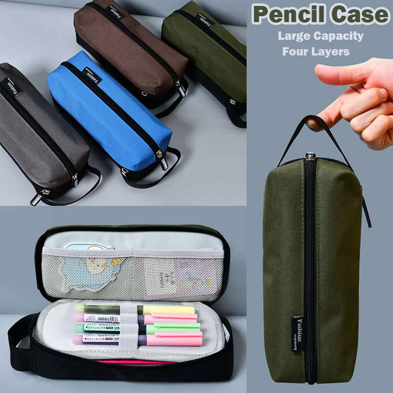 Portable Pencil Bag Junior High School Students Large-capacity Four-layer Multi-functional Pencil Case 900D Oxford Cloth Station
Portable Pencil Bag Junior High School Students Large-capacity Four-layer Multi-functional Pencil Case 900D Oxford Cloth Station