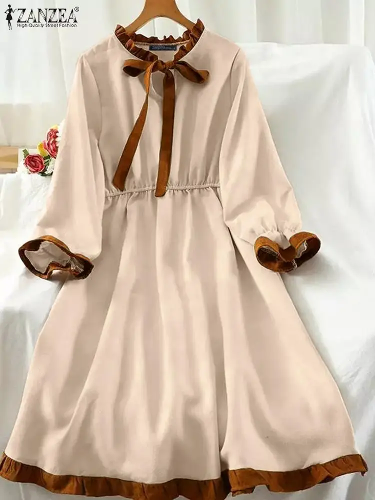 ZANZEA Women Dress Vintage Solid Sundress 2023 Spring Fashion Puff Sleeve Patchwork Vestiods Midi Dress Casual O Neck Robe Femme
ZANZEA Women Dress Vintage Solid Sundress 2023 Spring Fashion Puff Sleeve Patchwork Vestiods Midi Dress Casual O Neck Robe Femme