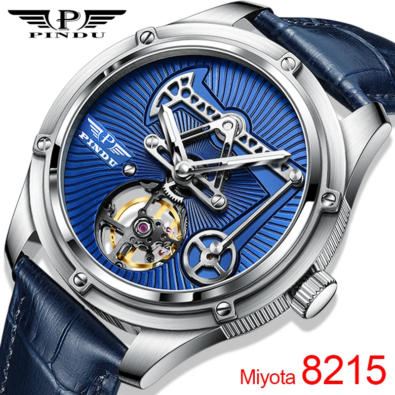 

PINDU DESIGN Sapphire glass Mens Watches Top Brand Luxury Automatic Watch For Men Fashion Business Clock Man Watches Miyota 8215