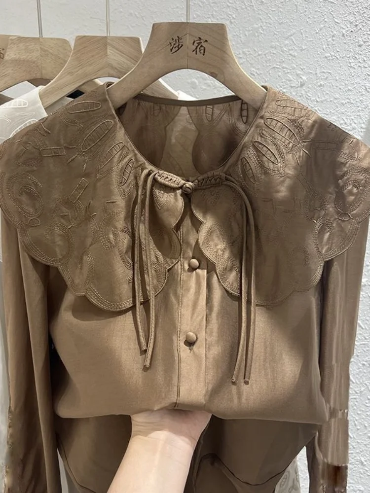 Blouses Peter Pan Collar Shirts Autumn New in Shirt Long Sleeved Tops Kawaii Cute Chiffon Loose Sweet Women's Clothing Fashion
Blouses Peter Pan Collar Shirts Autumn New in Shirt Long Sleeved Tops Kawaii Cute Chiffon Loose Sweet Women's Clothing Fashion
