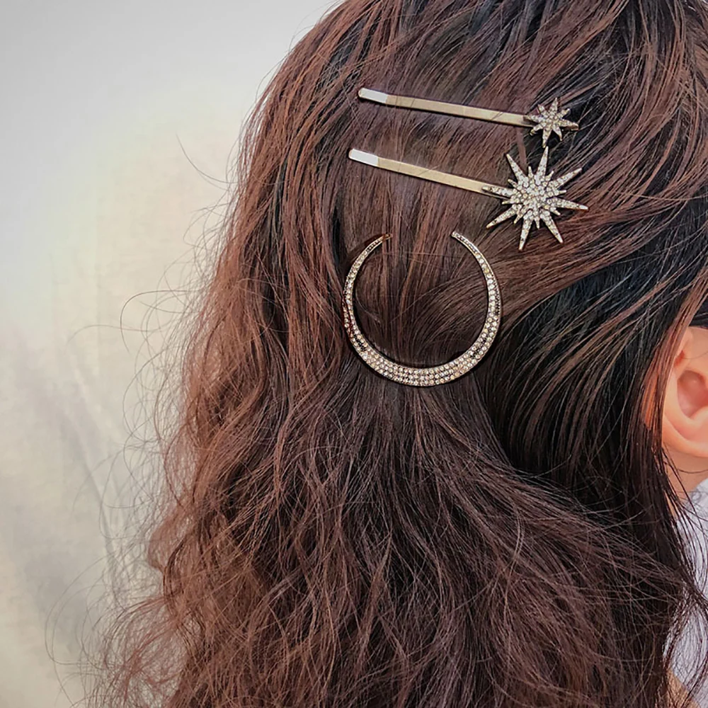 Vintage Star Moon Hair Clips Metal Rhinestone Hairpin for Women Hair Accessories Girls Hair Side Clip Barrettes Hair Accessories
Vintage Star Moon Hair Clips Metal Rhinestone Hairpin for Women Hair Accessories Girls Hair Side Clip Barrettes Hair Accessories