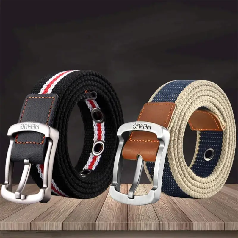 Outdoor Canvas Men's Belt Solid Color Black and Red Striped Woven Alloy Pin Buckle Sports Overalls Belt Male Wholesale
Outdoor Canvas Men's Belt Solid Color Black and Red Striped Woven Alloy Pin Buckle Sports Overalls Belt Male Wholesale