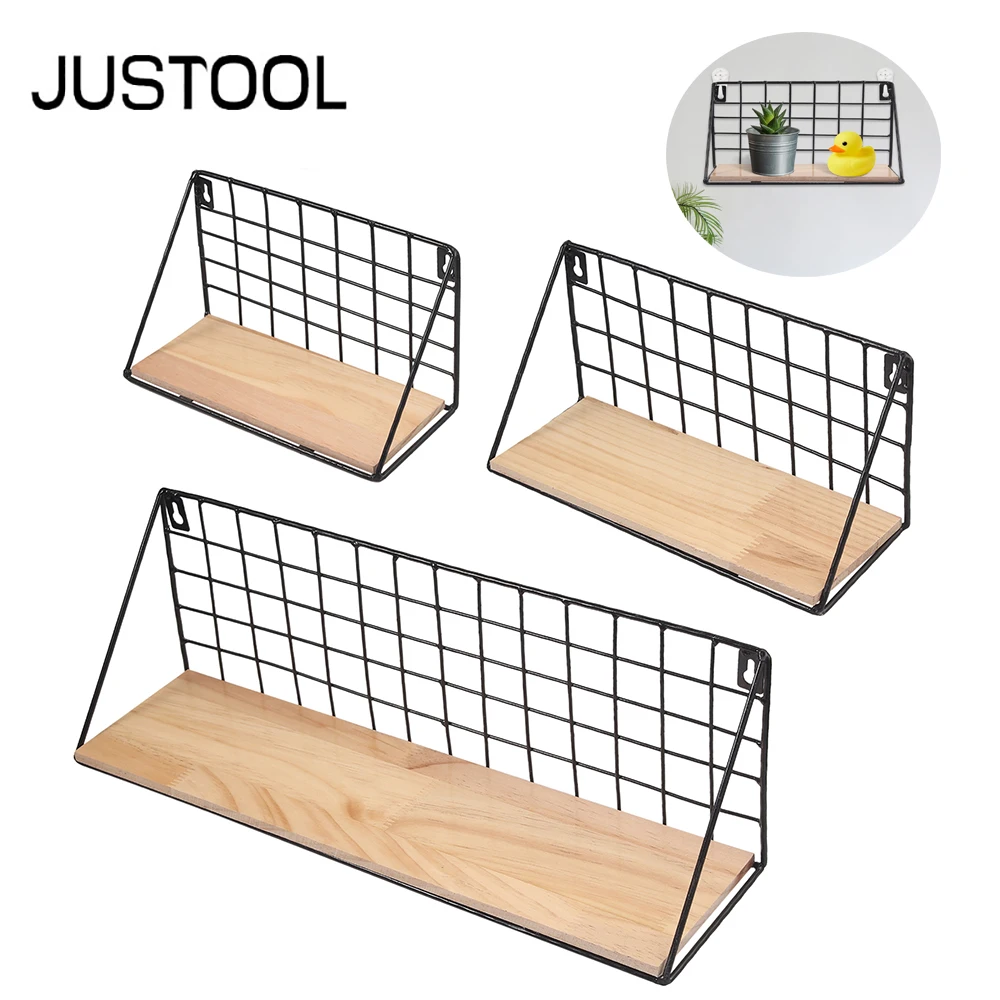 JUSTOOL 3 Specifications Iron Wall Storage Racks Wall-mounted Retro Wood Industrial Style Wire Hangers Save living Space
JUSTOOL 3 Specifications Iron Wall Storage Racks Wall-mounted Retro Wood Industrial Style Wire Hangers Save living Space
