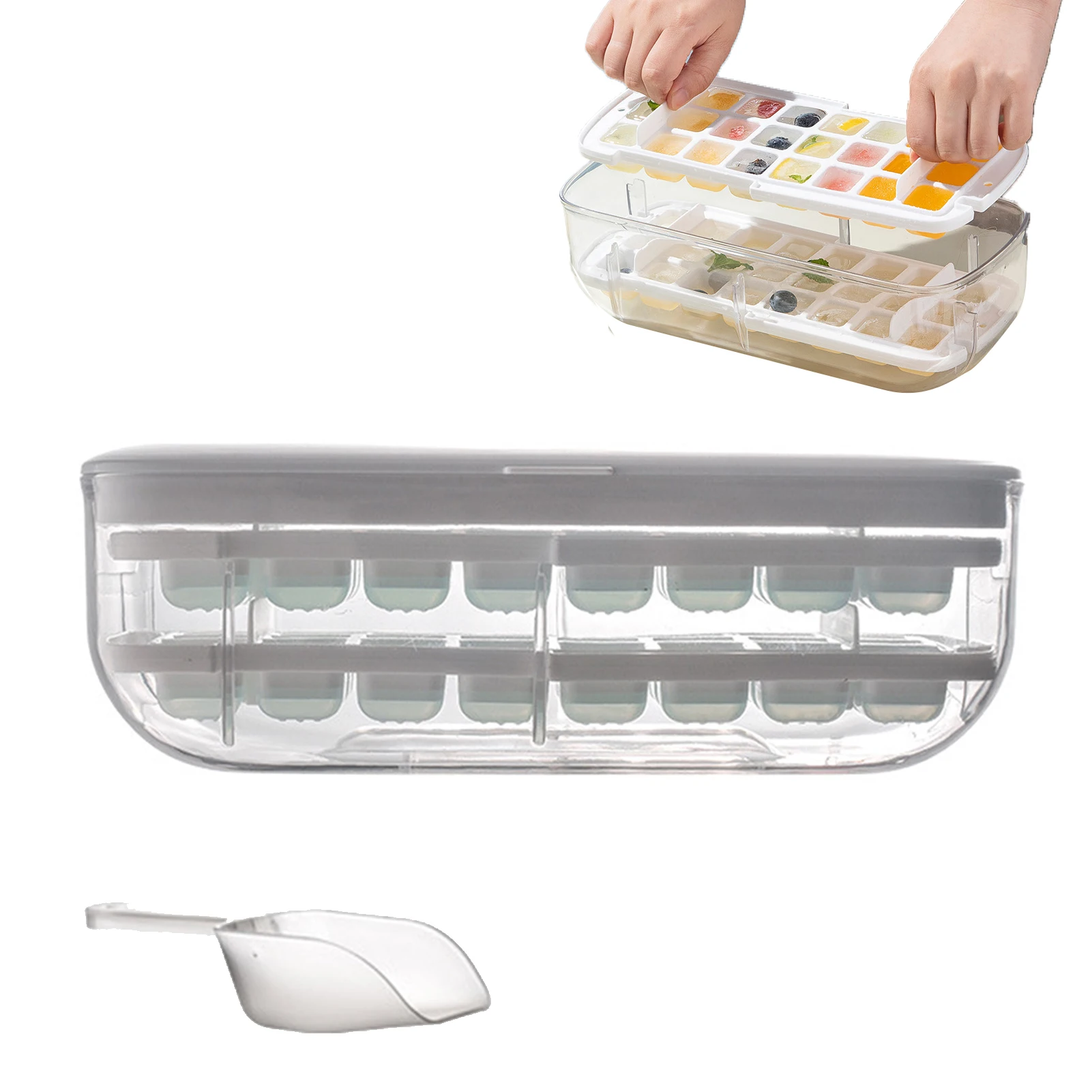 Ice Cube Tray With Lid And Cover Ice Cube Bin Bucket Tray With Lid And Cover Ice Holder Container Storage With 48 Ice Ball Maker
Ice Cube Tray With Lid And Cover Ice Cube Bin Bucket Tray With Lid And Cover Ice Holder Container Storage With 48 Ice Ball Maker