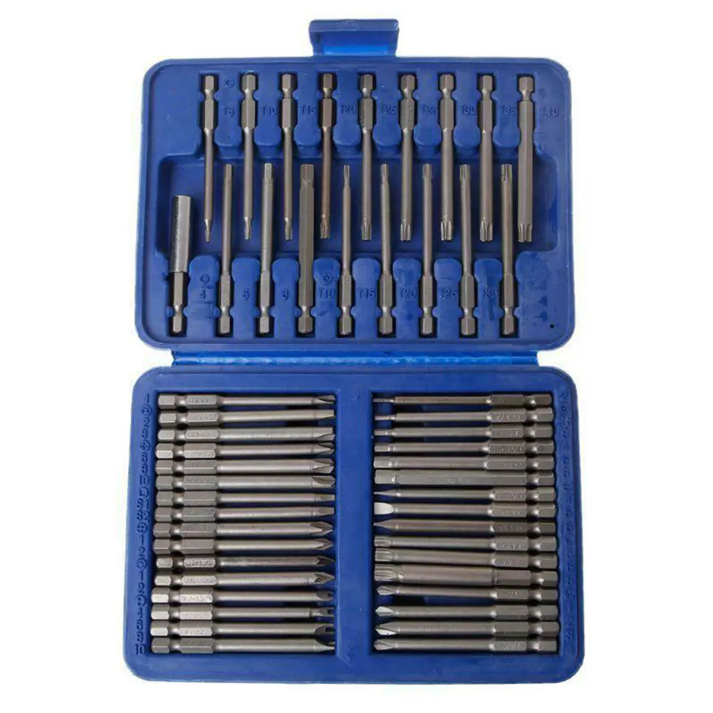 50pcs Extra Long Hand Tool Screwdriver Bit Set Repairing Torx Star Hex Splined Replacement Security Alloy Steel Hardware Home
50pcs Extra Long Hand Tool Screwdriver Bit Set Repairing Torx Star Hex Splined Replacement Security Alloy Steel Hardware Home