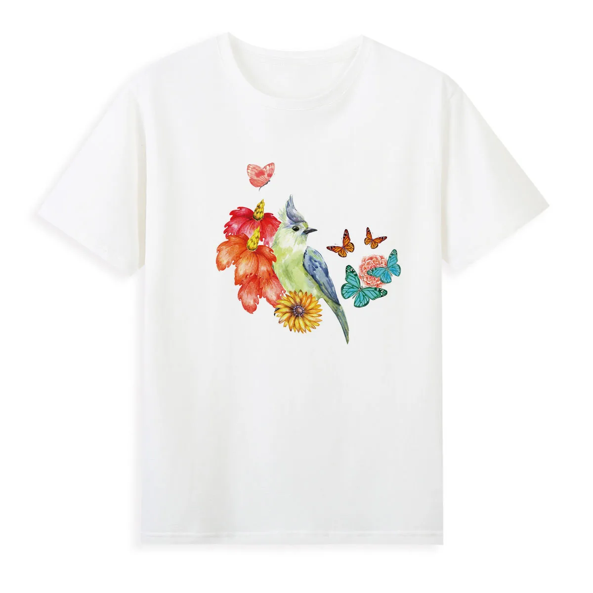 New Flower-Bird Butterfly T-Shirts Sell Summer Personal TShirts High Quality Air-permeable Tops A041
New Flower-Bird Butterfly T-Shirts Sell Summer Personal TShirts High Quality Air-permeable Tops A041