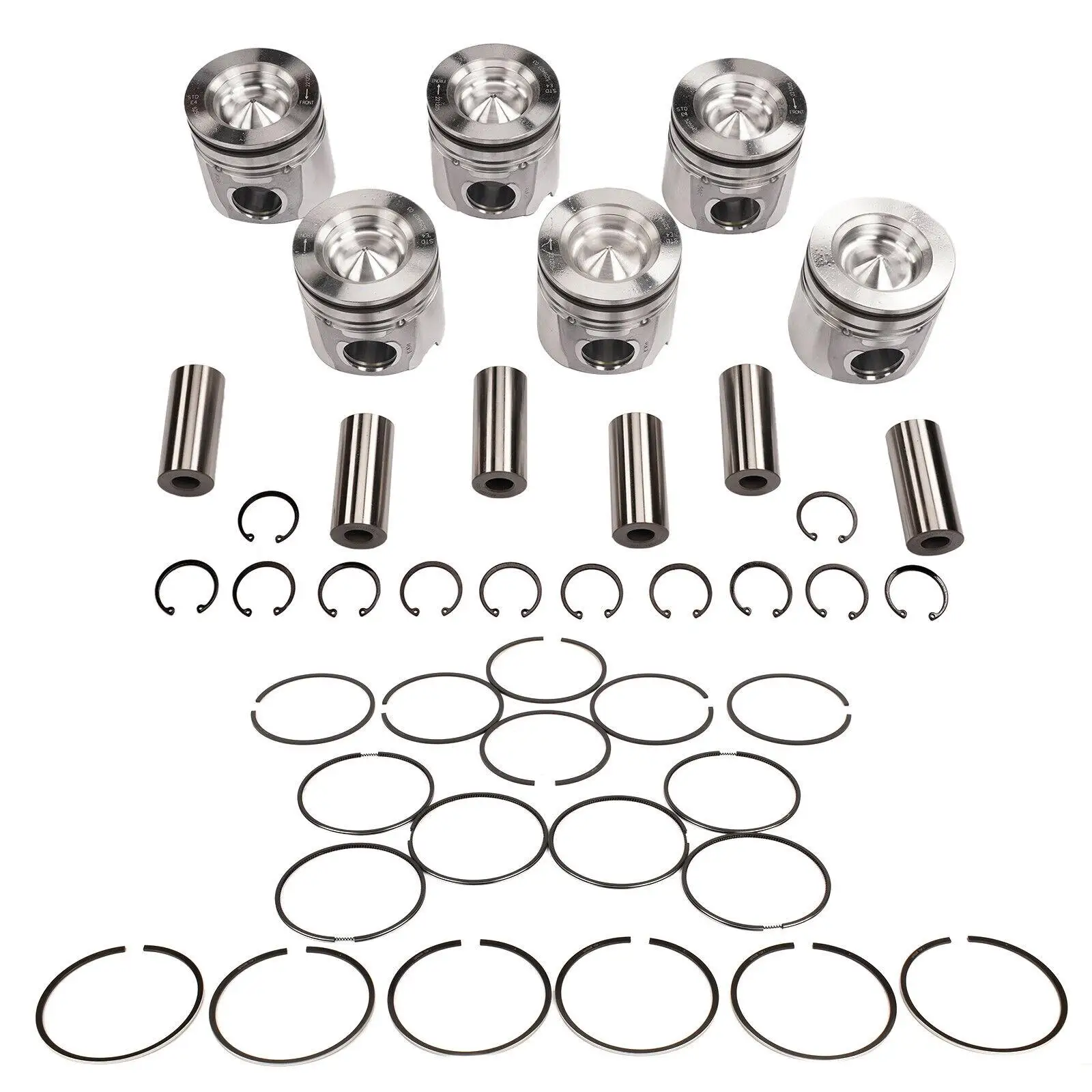 AP01 6x Piston & Piston Rings Kit STD for Dodge Ram 6.7 Cummins Diesel 07-19 4955520 4931041 3920691 4955251 4955365 4376347
AP01 6x Piston & Piston Rings Kit STD for Dodge Ram 6.7 Cummins Diesel 07-19 4955520 4931041 3920691 4955251 4955365 4376347
