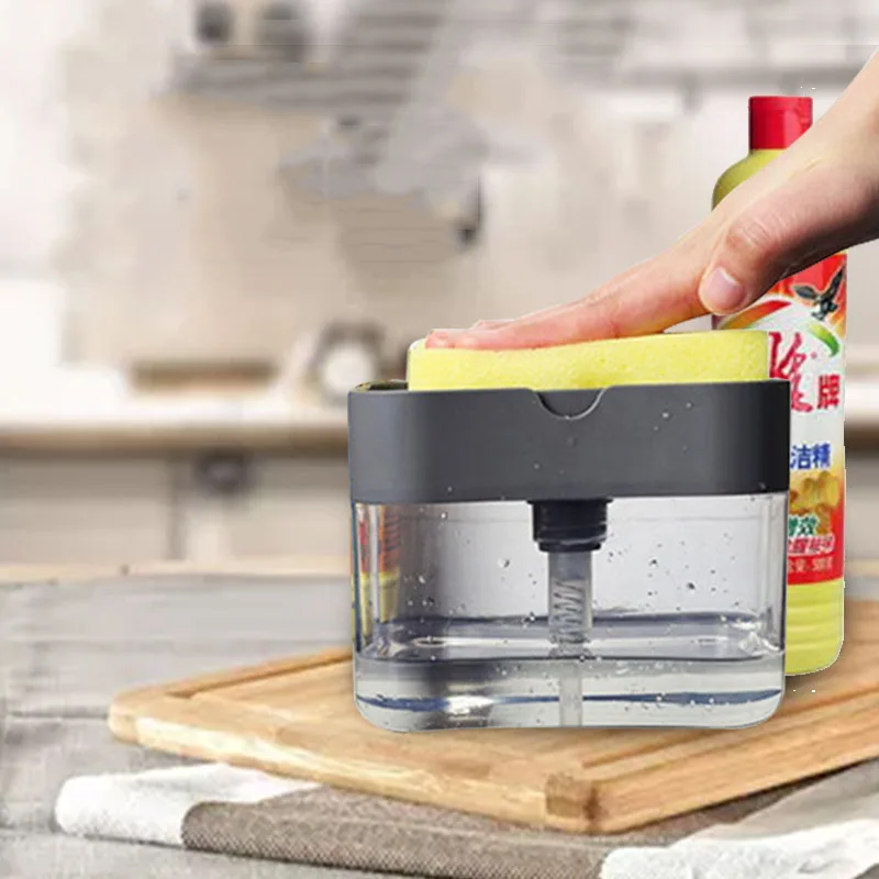 Kitchen Soap Dispenser With Sponge Holder Dish Soap Cleaning Liquid Pump Dispenser Container Manual Press Home Kitchen Clean Acc
Kitchen Soap Dispenser With Sponge Holder Dish Soap Cleaning Liquid Pump Dispenser Container Manual Press Home Kitchen Clean Acc