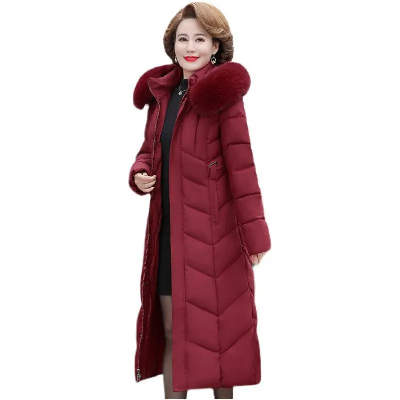 Winter Hooded Fur Collar Down Cotton Coat Women Thickened Loose XL-8XL Temperament Slim Mid-length Padded Jacket Female JD2093
Winter Hooded Fur Collar Down Cotton Coat Women Thickened Loose XL-8XL Temperament Slim Mid-length Padded Jacket Female JD2093