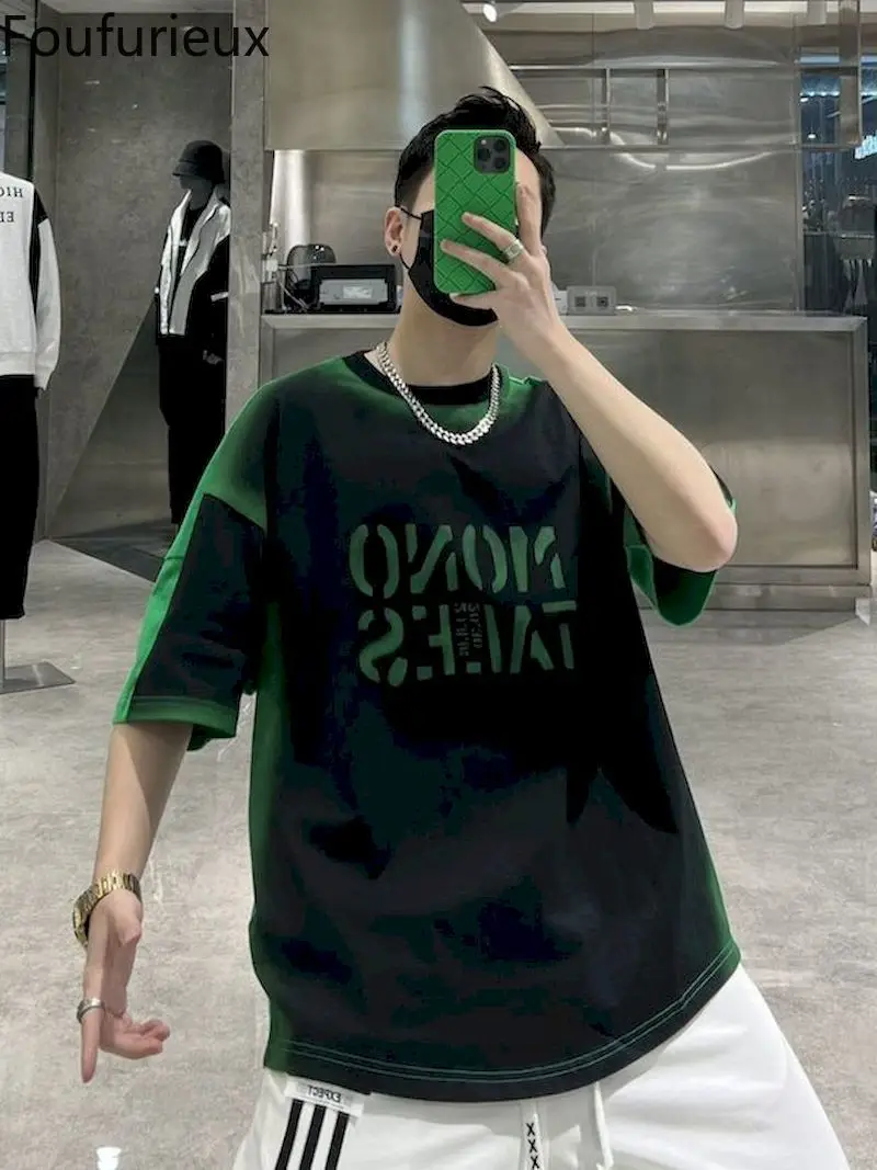 Foufurieux New Summer Harajuku Gradient Color T Shirts Men Punk Tops Unisex Tshirt Women Tee Couples Clothing Graphic T Shirts
Foufurieux New Summer Harajuku Gradient Color T Shirts Men Punk Tops Unisex Tshirt Women Tee Couples Clothing Graphic T Shirts