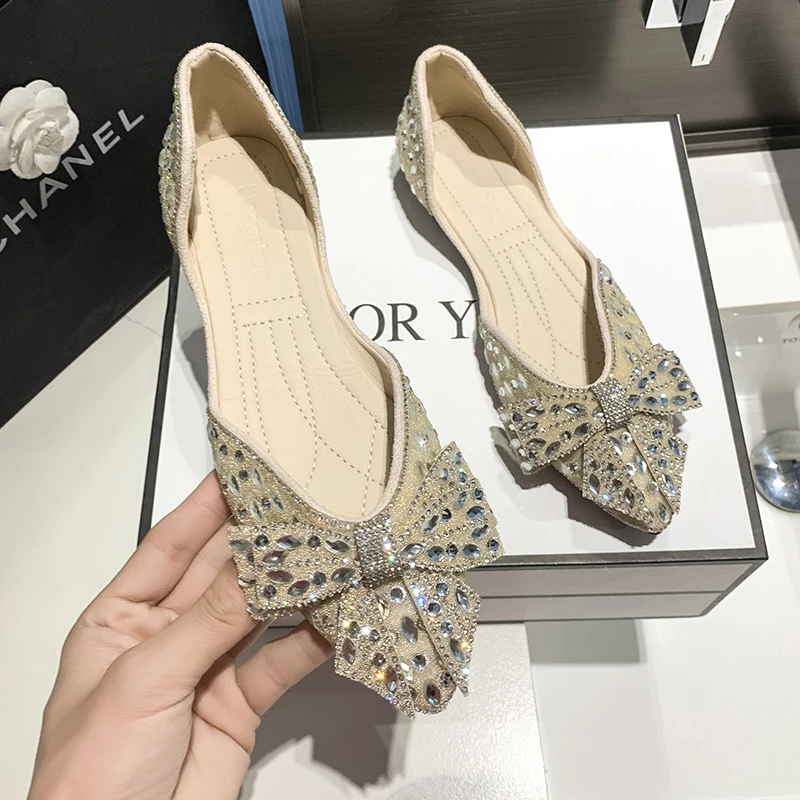 2022 New Summer Rhinestone Shallow Pointed Toe Flat Shoes Solid Color Women's Shoes Outdoor Suede Bow Pointed Toe Women Shoes
2022 New Summer Rhinestone Shallow Pointed Toe Flat Shoes Solid Color Women's Shoes Outdoor Suede Bow Pointed Toe Women Shoes