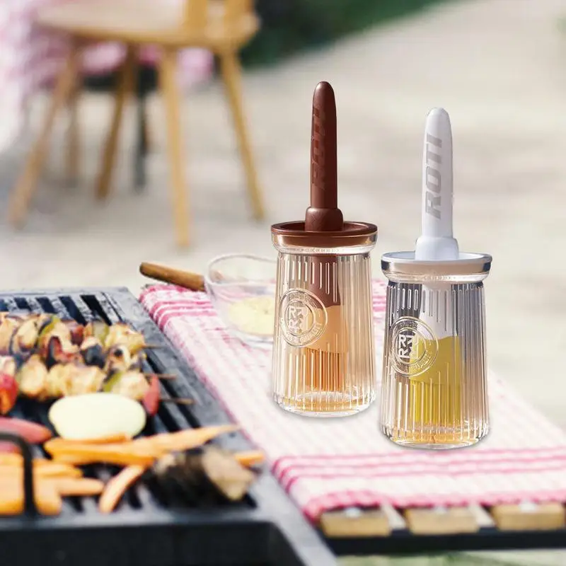 Glass Oil Bottle with Silicone Brush Kitchen Accessories Grill Oil Can and Brushes Liquid Oil Pastry Kitchen Baking BBQ Tool
Glass Oil Bottle with Silicone Brush Kitchen Accessories Grill Oil Can and Brushes Liquid Oil Pastry Kitchen Baking BBQ Tool