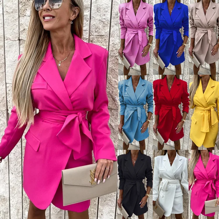 Women's Dresses 2022 Evening Dresses Fall New Lace Up Waist Dresses Loose Candy Color Suit Collar Dress Evening Dresses
Women's Dresses 2022 Evening Dresses Fall New Lace Up Waist Dresses Loose Candy Color Suit Collar Dress Evening Dresses