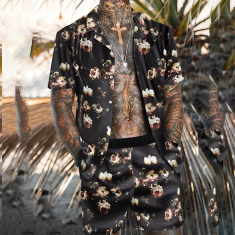 Hawaiian Resort Style Outfit Printed Short Sleeve Button Down Shirt + Beach Shorts Street Casual Men's 2-Piece Jogging Apparel
Hawaiian Resort Style Outfit Printed Short Sleeve Button Down Shirt + Beach Shorts Street Casual Men's 2-Piece Jogging Apparel