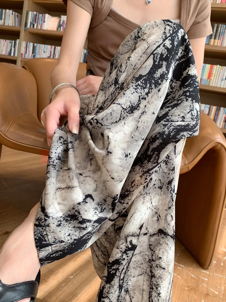 Summer Tie Dye Chiffon Wide Trousers for Women Cool Thin High Waist Drape Pants Baggy Straight Women's Classic Sunscreen Pants
Summer Tie Dye Chiffon Wide Trousers for Women Cool Thin High Waist Drape Pants Baggy Straight Women's Classic Sunscreen Pants