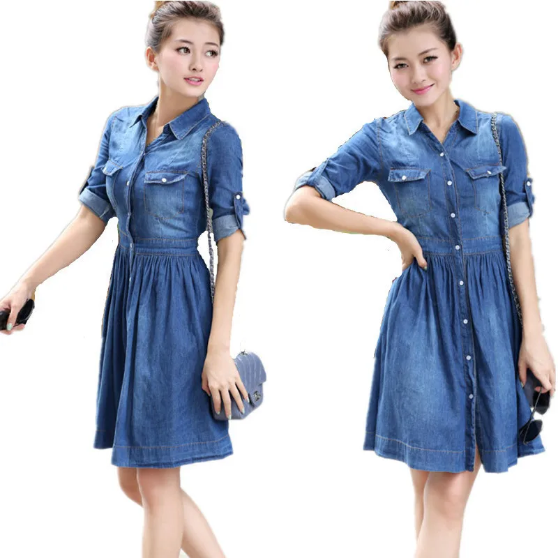Fashion Summer Denim Dress Woman Clothes Casual Jean Vestido Korean Bodycon Dress 
Fashion Summer Denim Dress Woman Clothes Casual Jean Vestido Korean Bodycon Dress