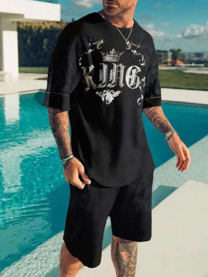 New 2022 Fashion Men's Sports Suit T-Shirt+Shorts Sportswear Summer 2-Piece Streets Man SetsTops Outfits Colorful Printing
New 2022 Fashion Men's Sports Suit T-Shirt+Shorts Sportswear Summer 2-Piece Streets Man SetsTops Outfits Colorful Printing