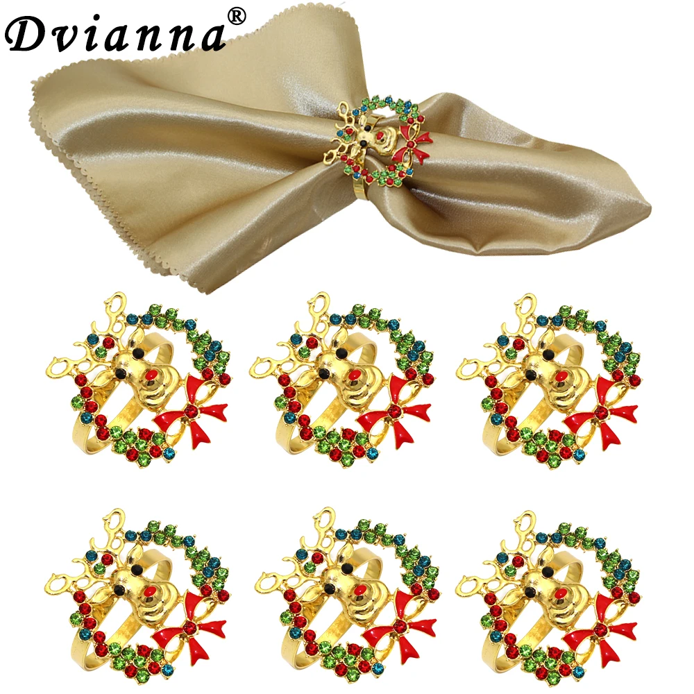6/12/24Pcs Christmas Napkin Rings Rhinestone Deer Napkin Ring Holder for Thanksgiving Wedding Party Dinner Table Decor HWC46
6/12/24Pcs Christmas Napkin Rings Rhinestone Deer Napkin Ring Holder for Thanksgiving Wedding Party Dinner Table Decor HWC46