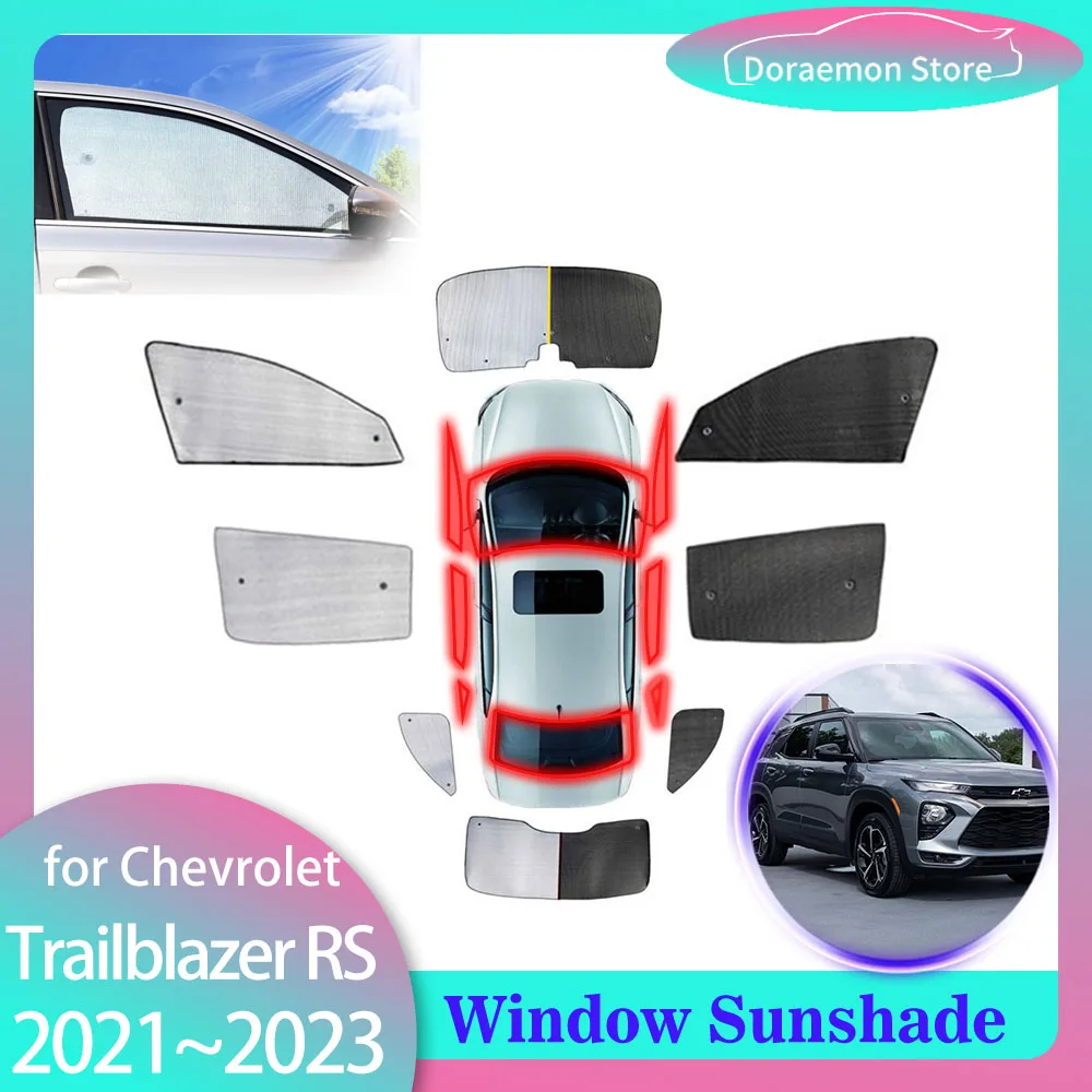 

Full Coverage Sunshades for Chevrolet Trailblazer Crossover RS LS 2021~2023 Sun Windshield Visor Curtain Windows Mat Accessories