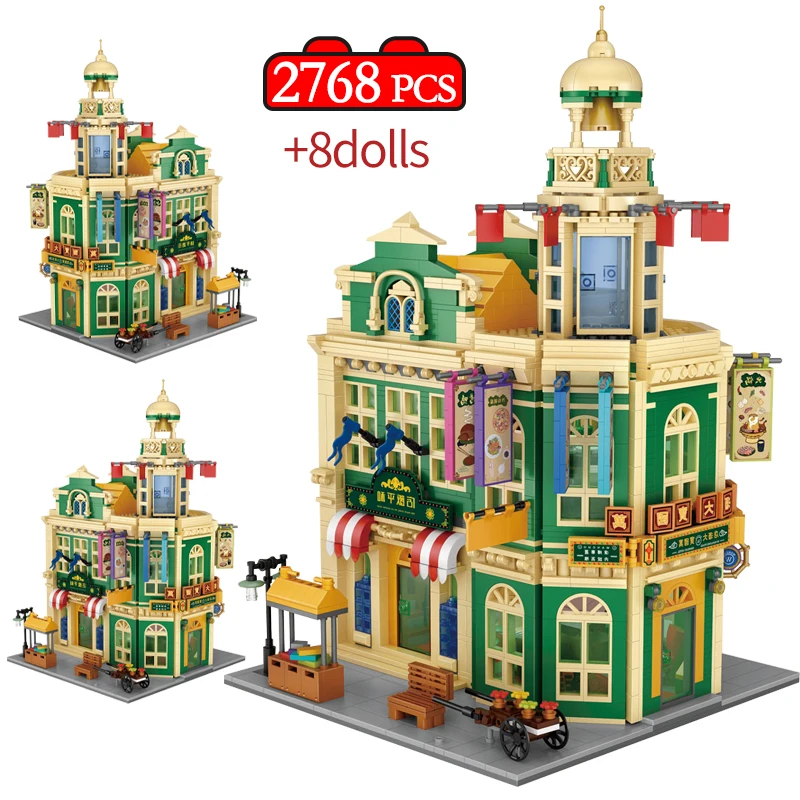 2768pcs City Mini Retro Nostalgic Restaurant Architecture Building Blocks Street View Friends Houses Figures Bricks Toys For Kid
2768pcs City Mini Retro Nostalgic Restaurant Architecture Building Blocks Street View Friends Houses Figures Bricks Toys For Kid
