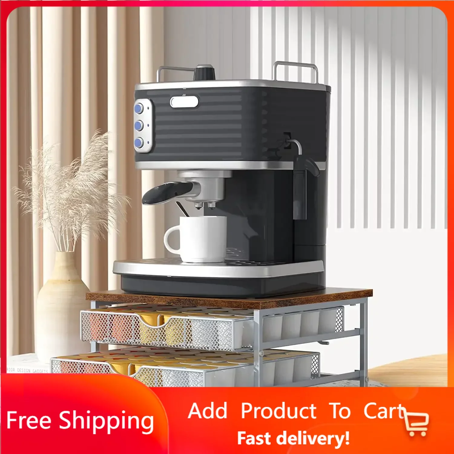 2-уровневый органайзер для хранения кофейных чашек, 72 ящика с выдвижными корзинами, серебристый, бесплатная доставка
2-уровневый органайзер для хранения кофейных чашек, 72 ящика с выдвижными корзинами, серебристый, бесплатная доставка