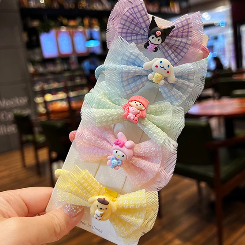 My Melody Cinnamoroll Sanrioed Anime Figure Purin Dog Kuromi Bowknot Hair Rope Cartoon Kawaii Cute Sweet Girl Hair Accessories
My Melody Cinnamoroll Sanrioed Anime Figure Purin Dog Kuromi Bowknot Hair Rope Cartoon Kawaii Cute Sweet Girl Hair Accessories