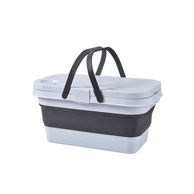 Folding Picnic Basket With Table Lip Handle, Portable Outdoor Space Saving Storage Container For 2-4 Camping And Outdoor
Folding Picnic Basket With Table Lip Handle, Portable Outdoor Space Saving Storage Container For 2-4 Camping And Outdoor