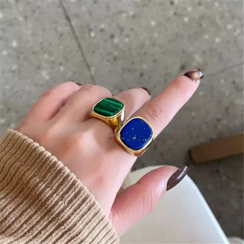 Retro Simple Natural Stone Square Ring Personality Resin Geometric Ring Women Girl Finger Ring Accessories Jewelry
Retro Simple Natural Stone Square Ring Personality Resin Geometric Ring Women Girl Finger Ring Accessories Jewelry