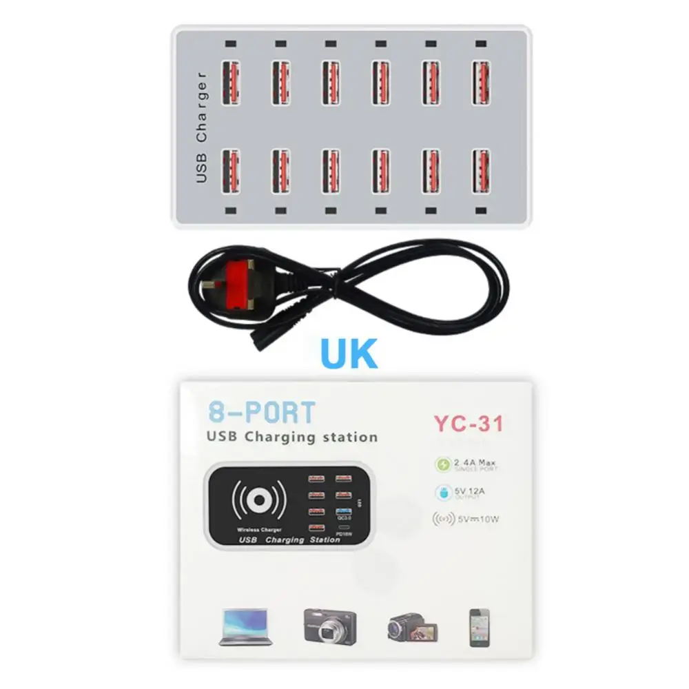 Usb Row Socket Universal Usb Adapter Expansion Mobile Phone Charger 12 Ports Phone Accessories Usb Docking Station Fast Charge
Usb Row Socket Universal Usb Adapter Expansion Mobile Phone Charger 12 Ports Phone Accessories Usb Docking Station Fast Charge