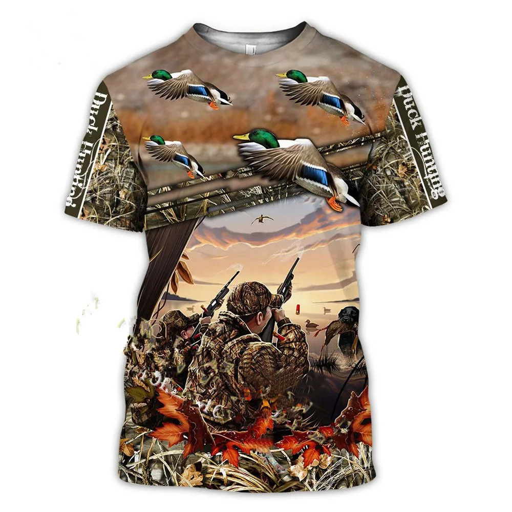 Hunting Camouflage Duck 3D Printing T-shirt Men's Summer Fashion Casual Wear Short-sleeved Oversized T-shirt 100-6XL
Hunting Camouflage Duck 3D Printing T-shirt Men's Summer Fashion Casual Wear Short-sleeved Oversized T-shirt 100-6XL